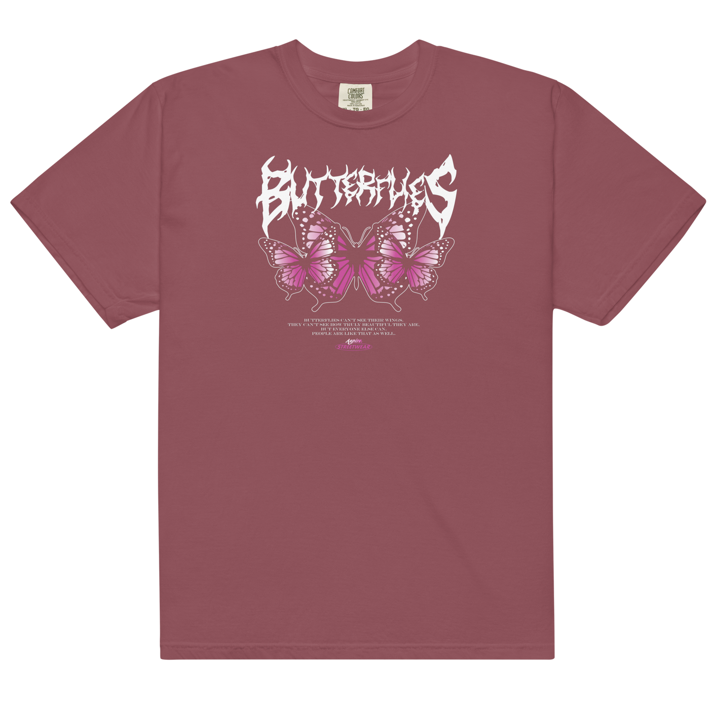 Aspire'Butterflies' heavyweight t-shirt